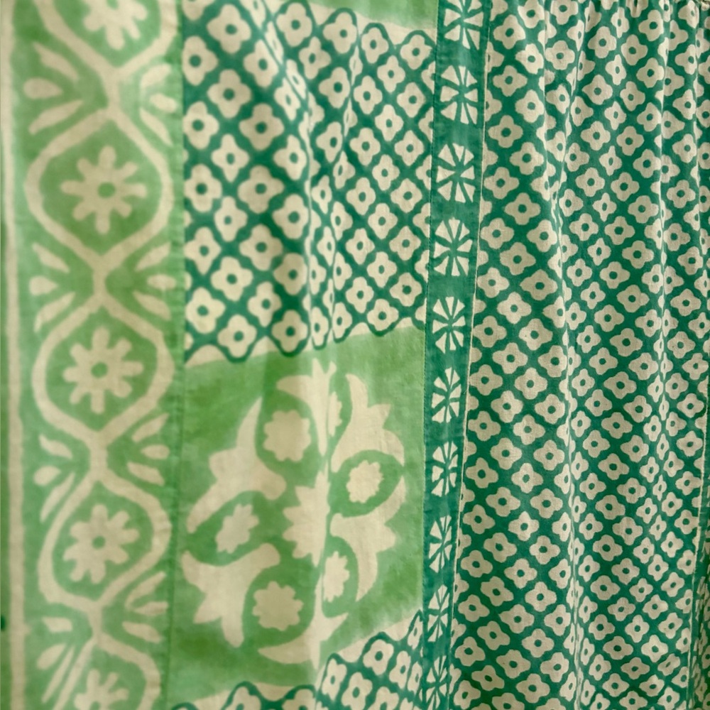 Emerson Fry India Collection DAUGHTERS CAFTAN - DARK GREEN ORGANIC One Size - Picture 13 of 16